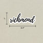 Richmond Cursive Sticker