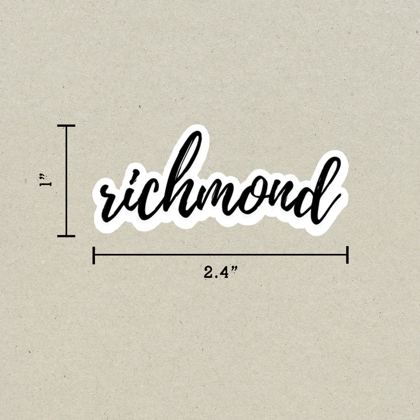 Richmond Cursive Sticker