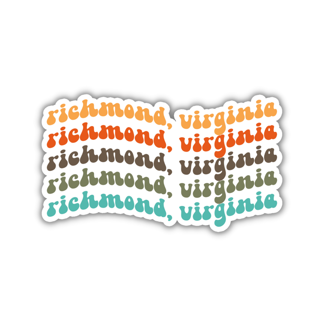 Richmond, Virginia Retro Sticker