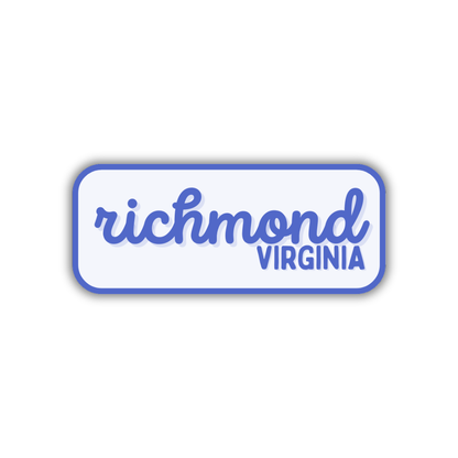 Richmond, Virginia Retro Travel Sticker – Colorful Vinyl Decal for Laptop, Water Bottle & Luggage