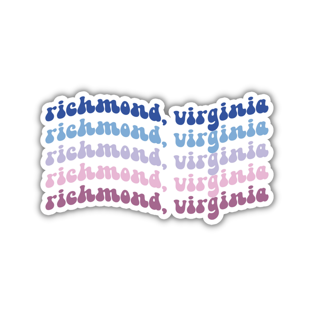 Richmond, Virginia Retro Sticker