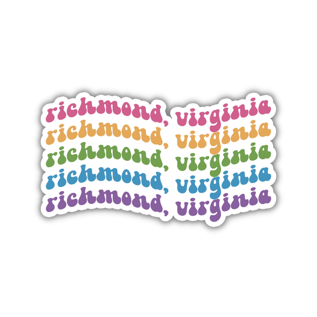 Richmond, Virginia Retro Sticker