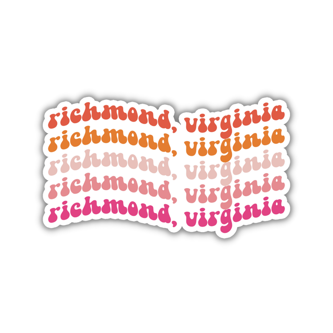 Richmond, Virginia Retro Sticker