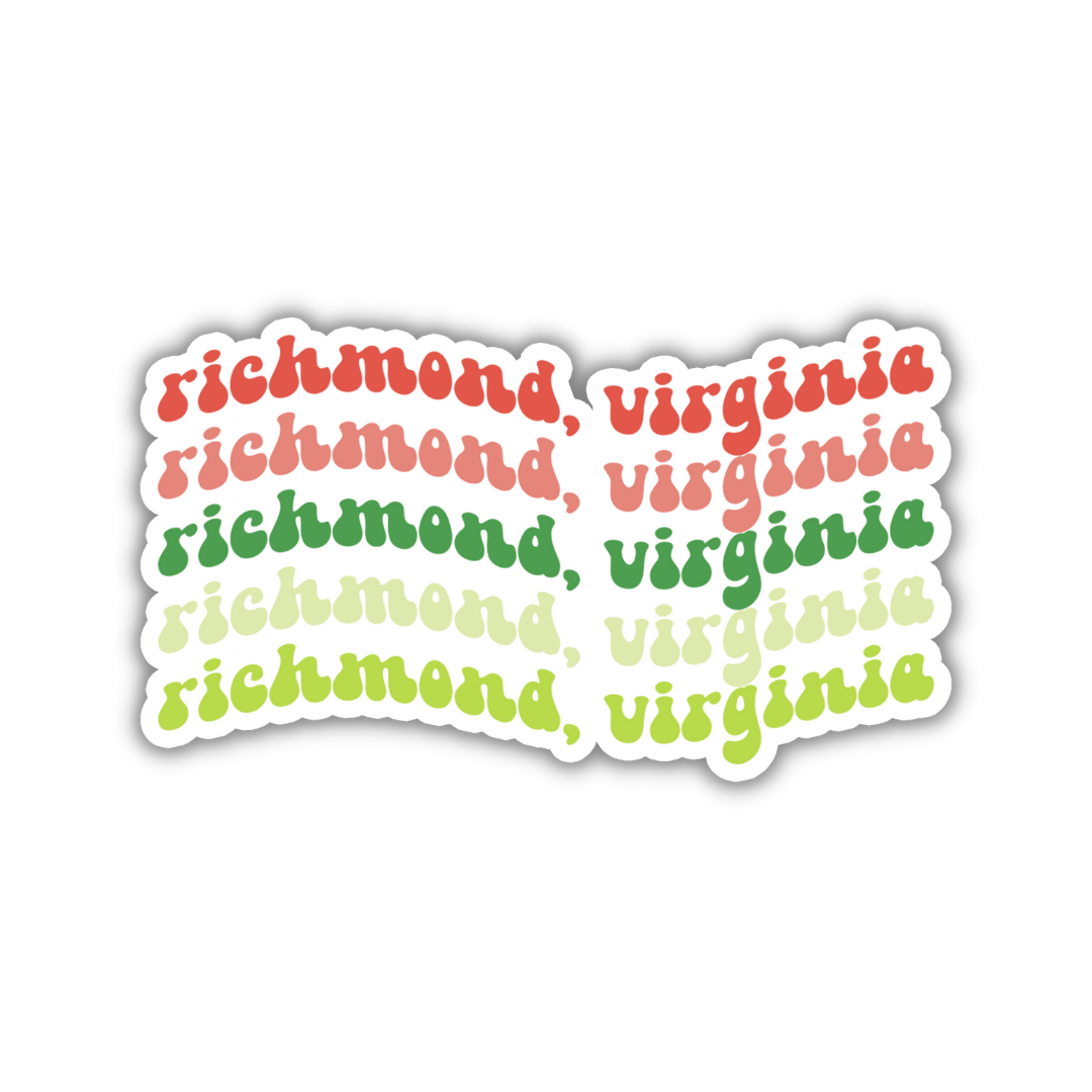 Richmond, Virginia Retro Sticker