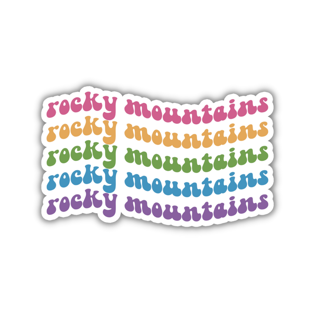 Rocky Mountains National Park Retro Sticker