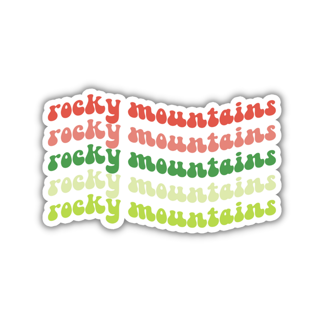 Rocky Mountains National Park Retro Sticker