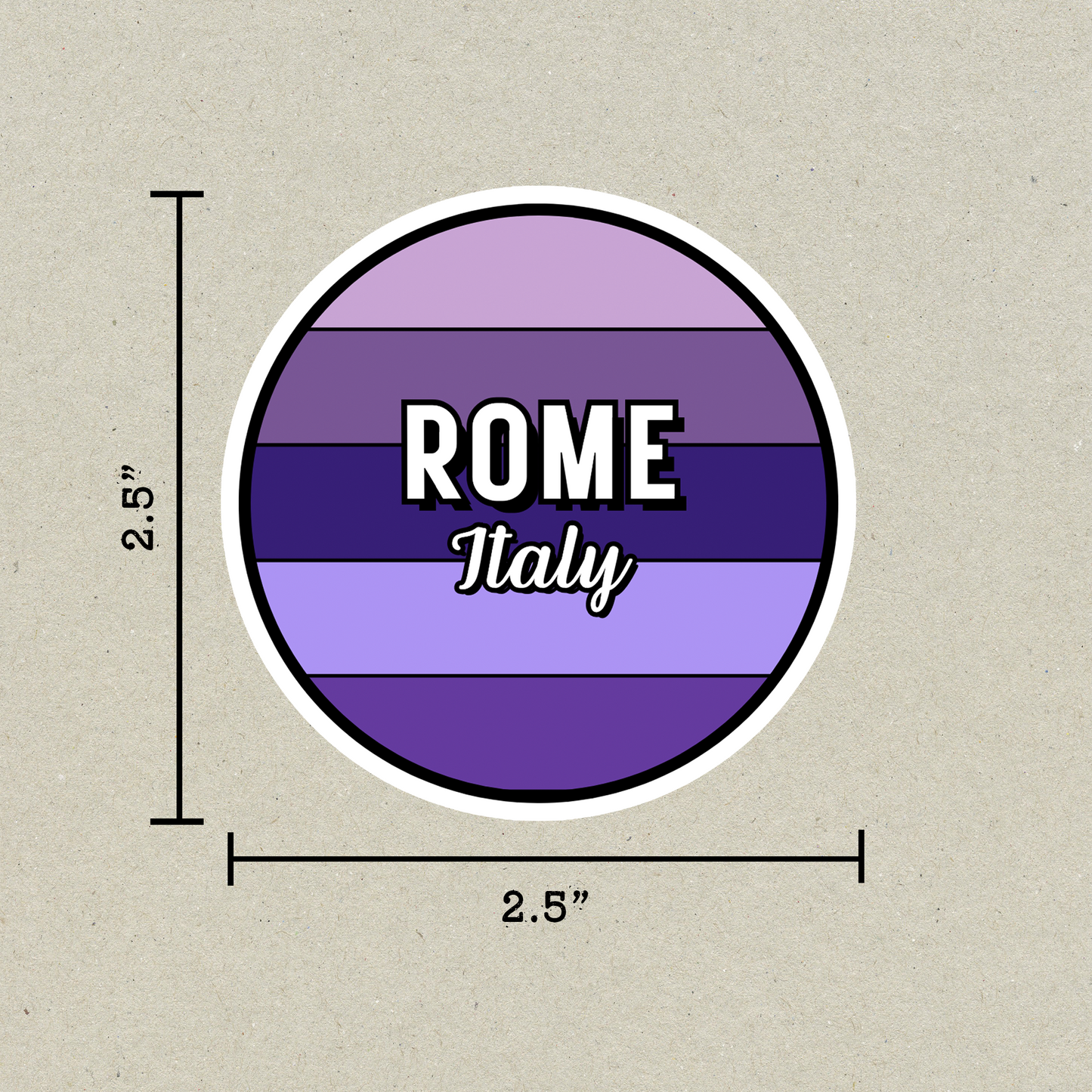 Rome, Italy Circle Sticker