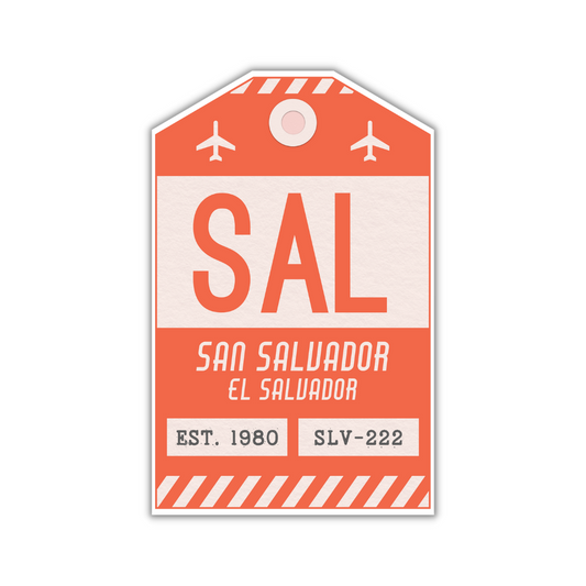 SAL Vintage Luggage Tag Sticker