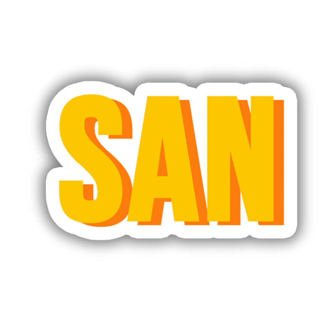 SAN Double Layered Sticker