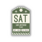 SAT Vintage Luggage Tag Sticker