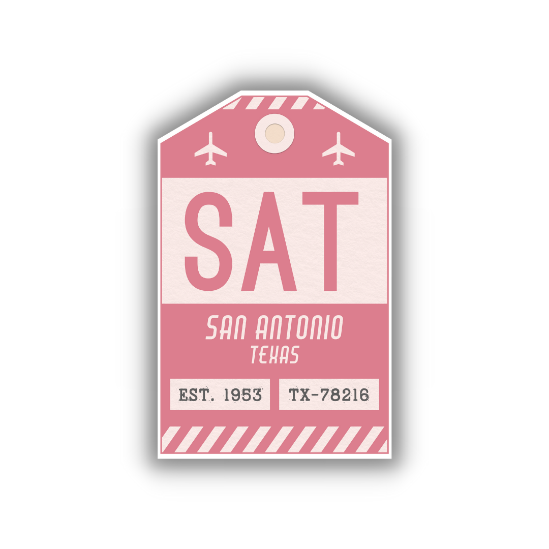 SAT Vintage Luggage Tag Sticker