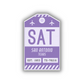 SAT Vintage Luggage Tag Sticker