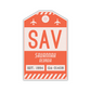 SAV Vintage Luggage Tag Sticker