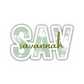 SAV Savannah Airport Code Sticker