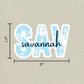 SAV Savannah Airport Code Sticker