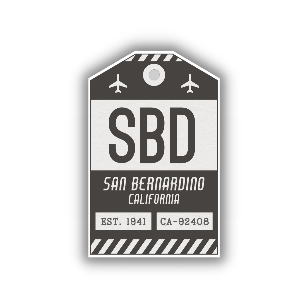 SBD Vintage Luggage Tag Sticker