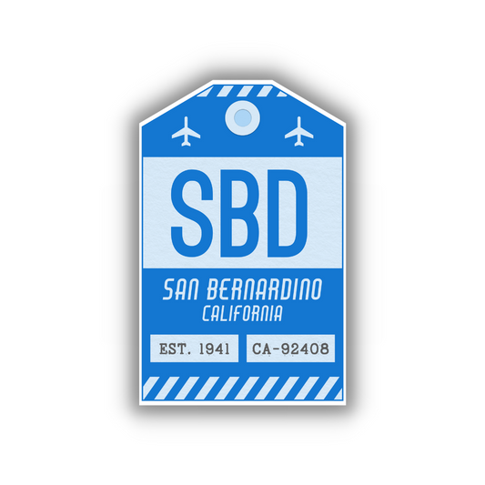 SBD Vintage Luggage Tag Sticker