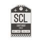 SCL Vintage Luggage Tag Sticker