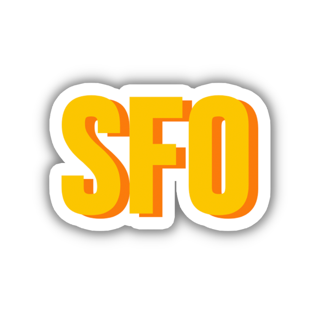 SFO Double Layered Sticker