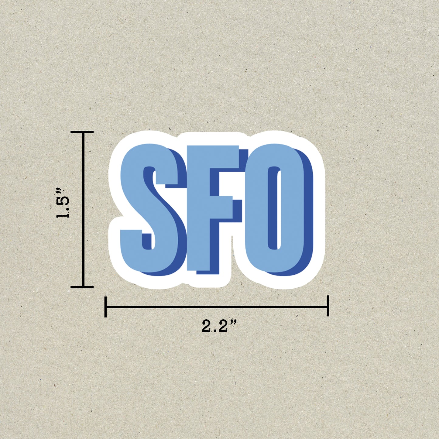 SFO Double Layered Sticker