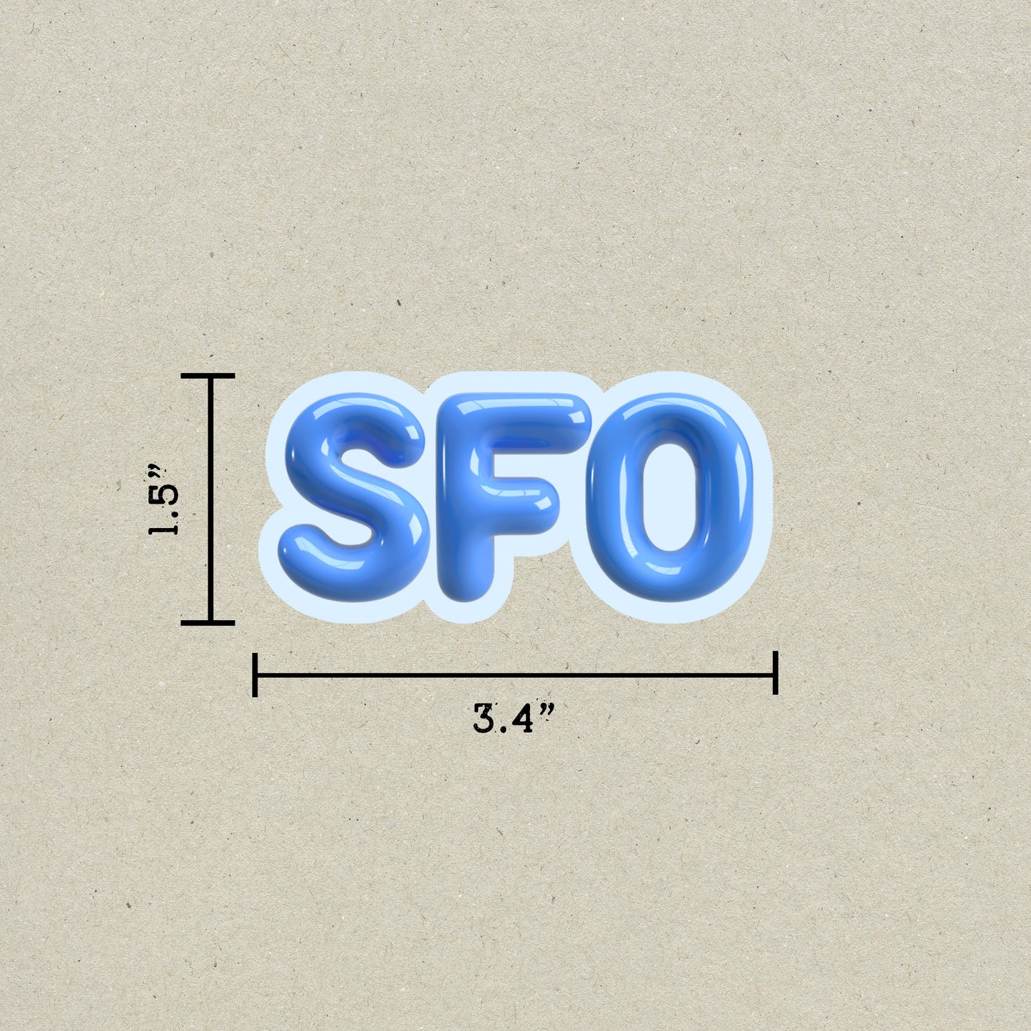 SFO Bubble Sticker