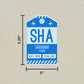 SHA Vintage Luggage Tag Sticker