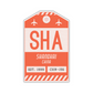 SHA Vintage Luggage Tag Sticker