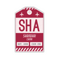 SHA Vintage Luggage Tag Sticker