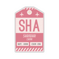 SHA Vintage Luggage Tag Sticker