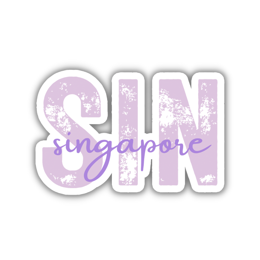 SIN Singapore Airport Code Sticker
