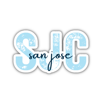 SJC San Jose Airport Code Sticker