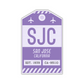 SJC Vintage Luggage Tag Sticker