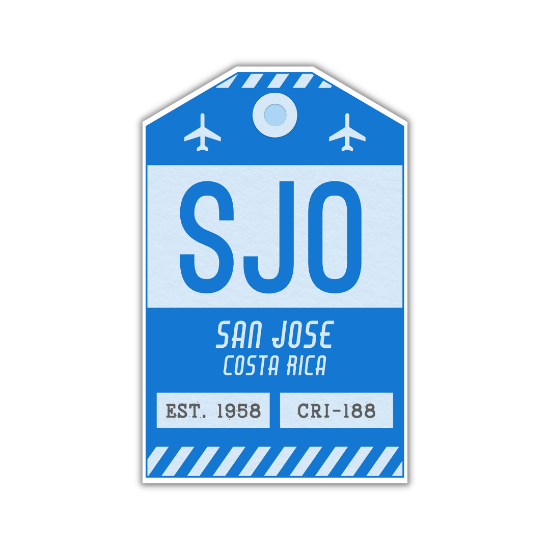 SJO Vintage Luggage Tag Sticker