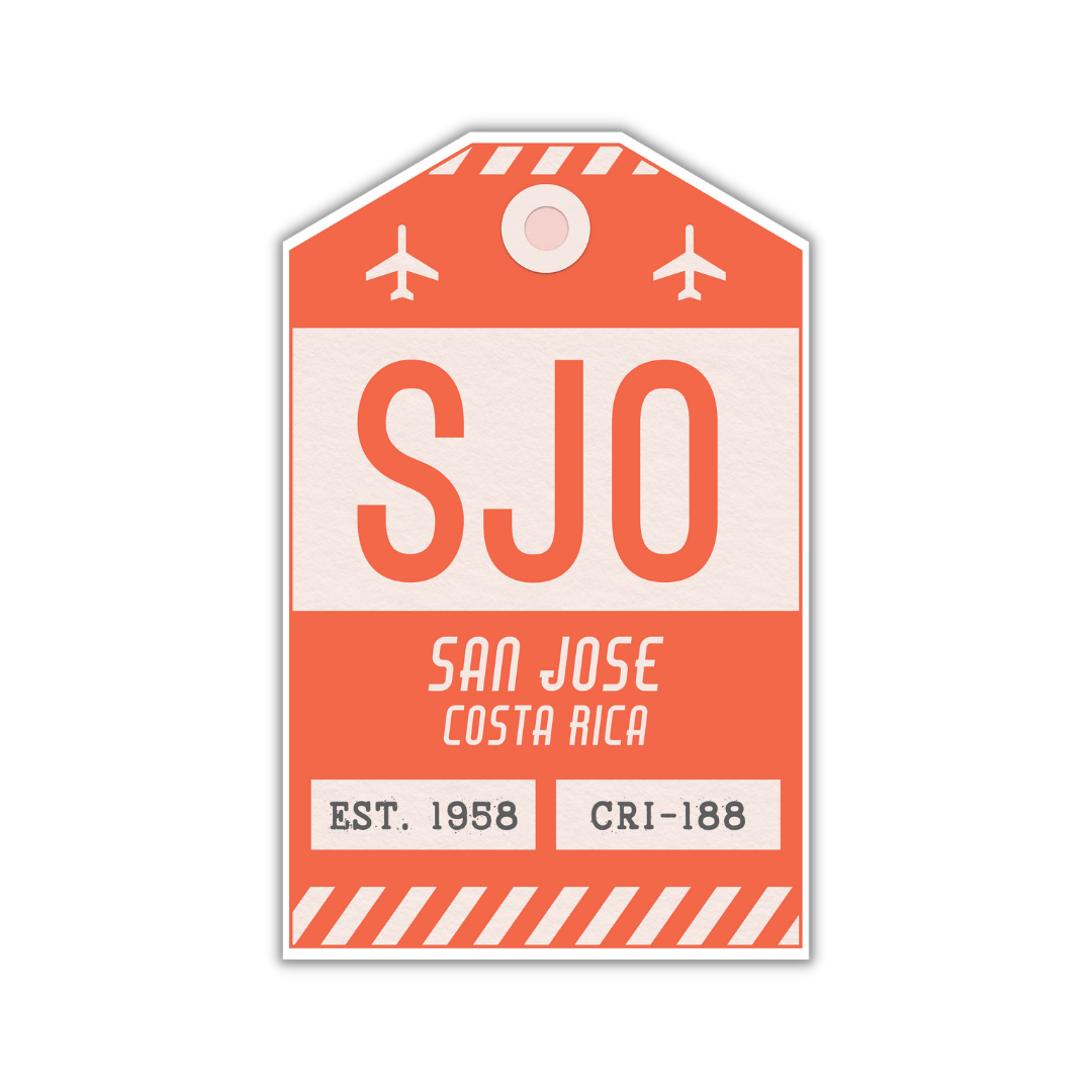 SJO Vintage Luggage Tag Sticker