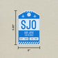 SJO Vintage Luggage Tag Sticker