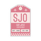 SJO Vintage Luggage Tag Sticker