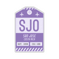 SJO Vintage Luggage Tag Sticker