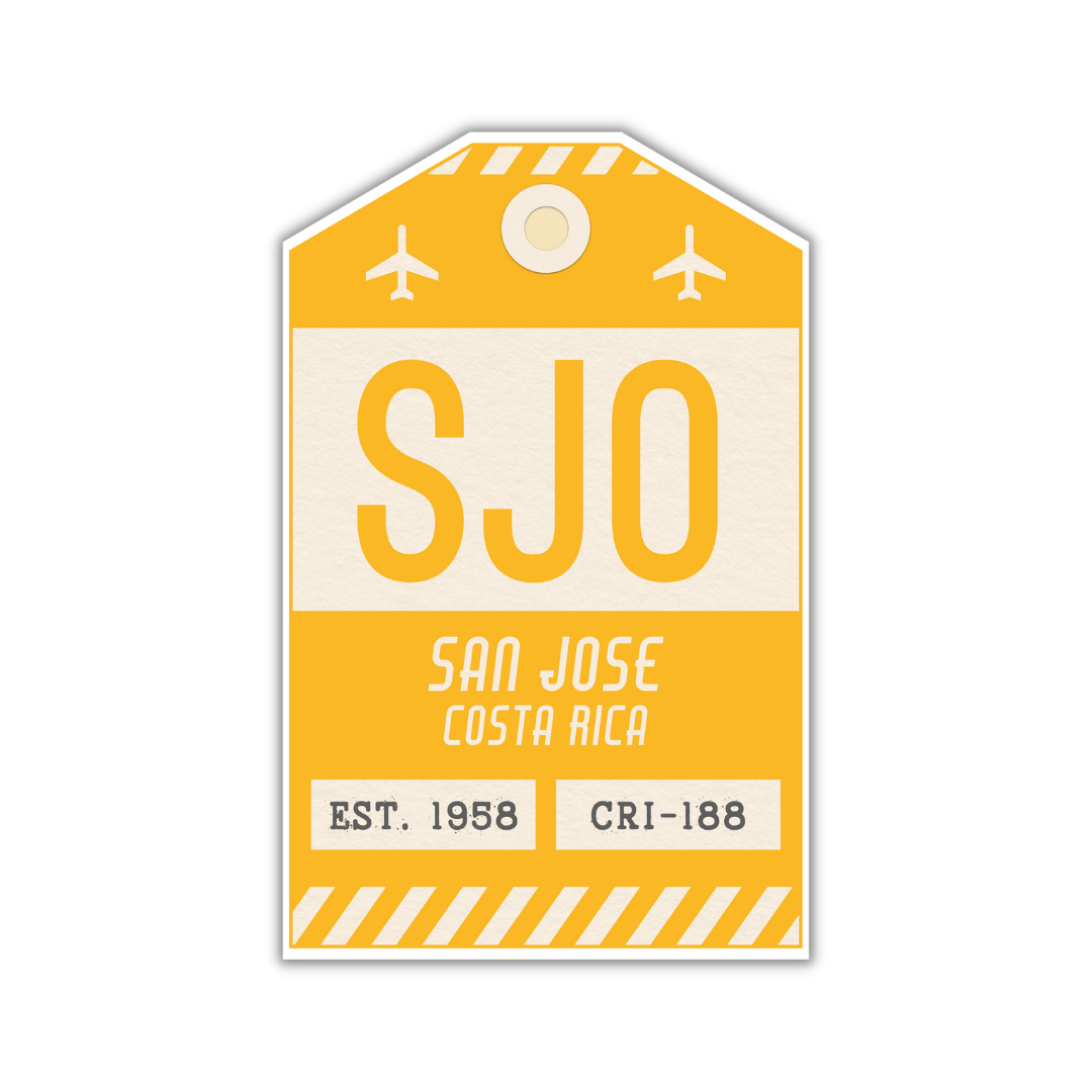 SJO Vintage Luggage Tag Sticker