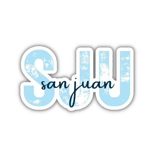 SJU San Juan Airport Code Sticker