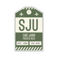 SJU Vintage Luggage Tag Sticker