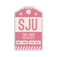 SJU Vintage Luggage Tag Sticker