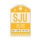 SJU Vintage Luggage Tag Sticker