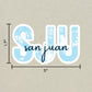 SJU San Juan Airport Code Sticker