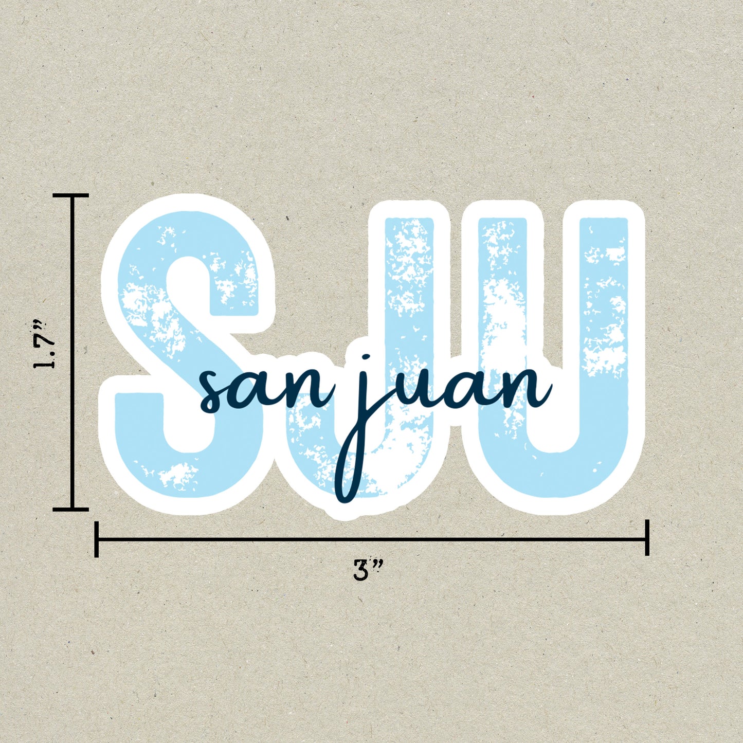 SJU San Juan Airport Code Sticker