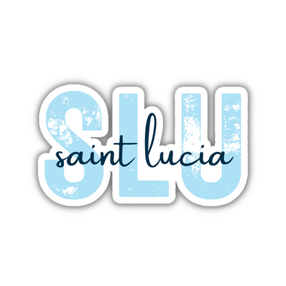 SLU Saint Lucia Airport Code Sticker