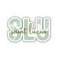 SLU Saint Lucia Airport Code Sticker