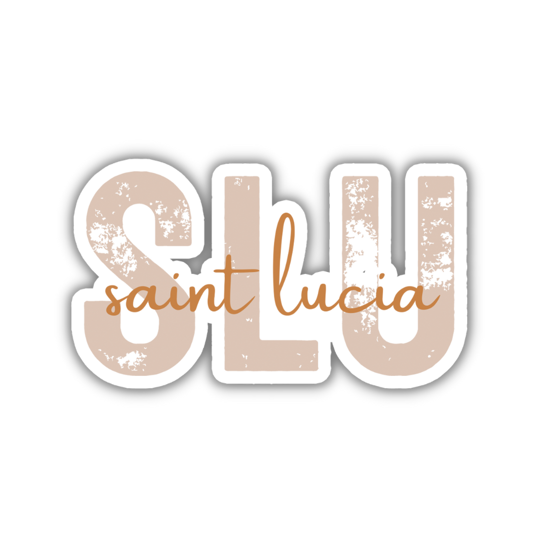 SLU Saint Lucia Airport Code Sticker