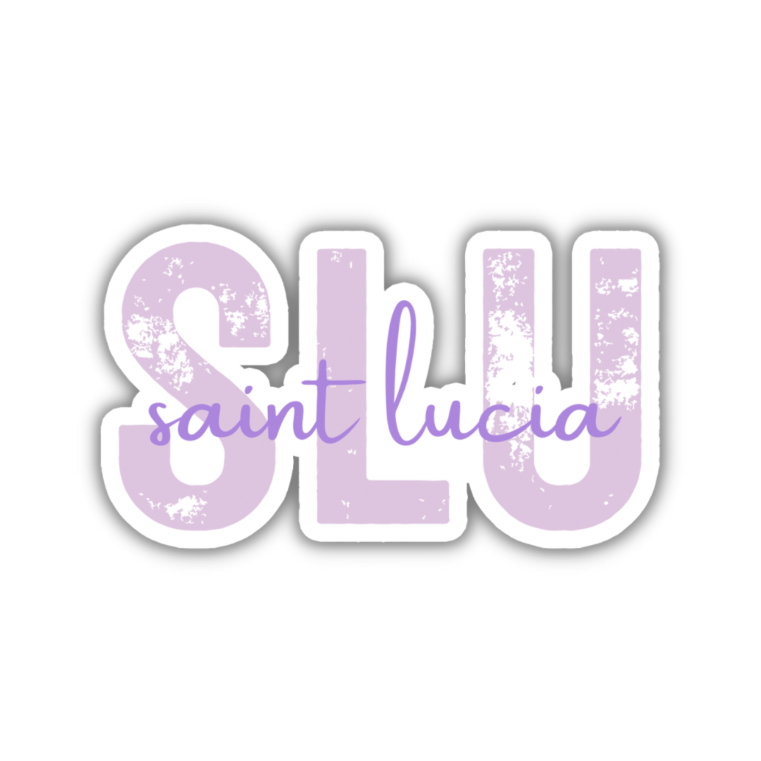 SLU Saint Lucia Airport Code Sticker