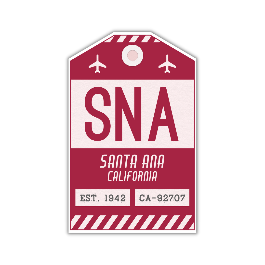 SNA Vintage Luggage Tag Sticker