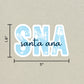 SNA Santa Ana Airport Code Sticker